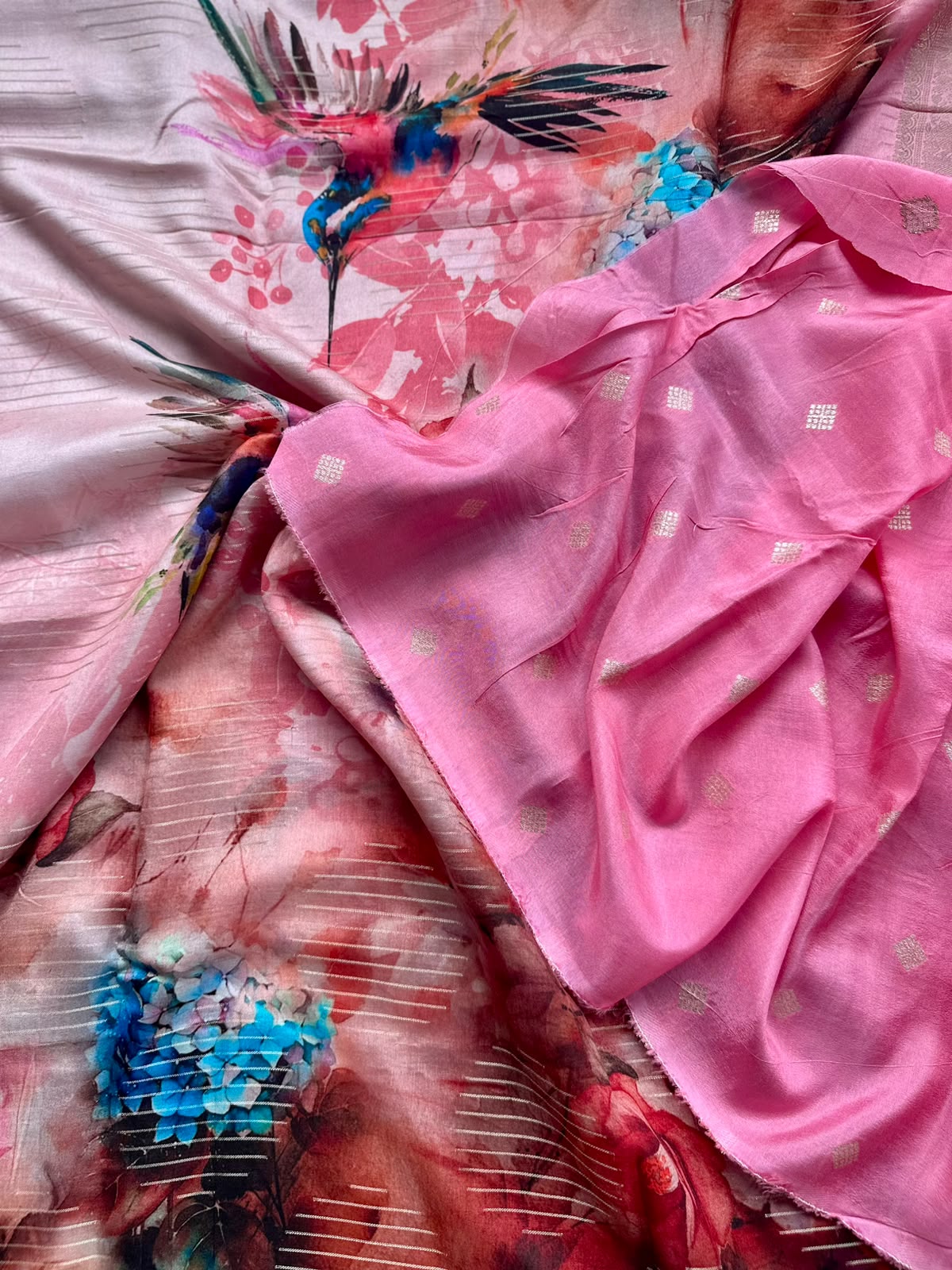 semi tussar digital print saree