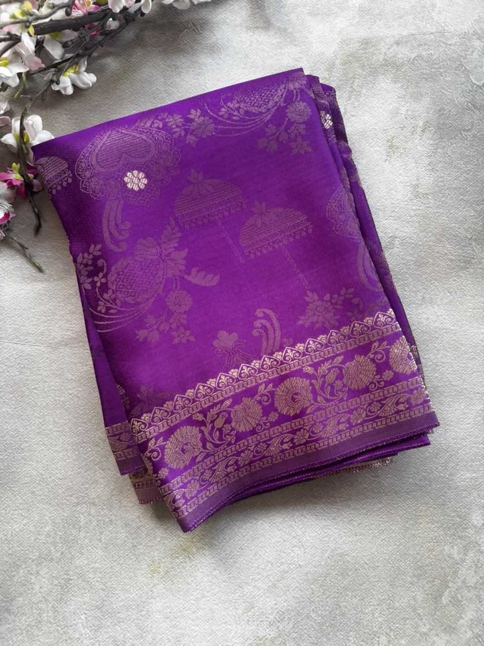 tissue crepe wine saree