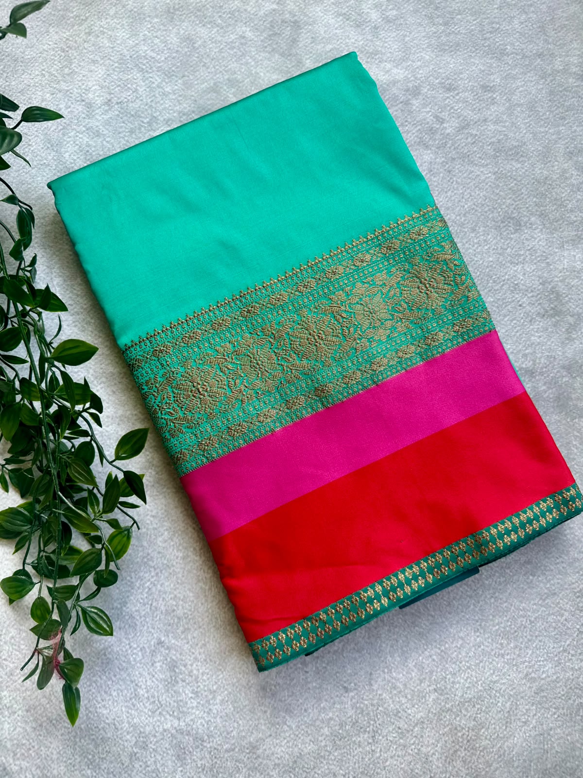 semi banarasi silk saree