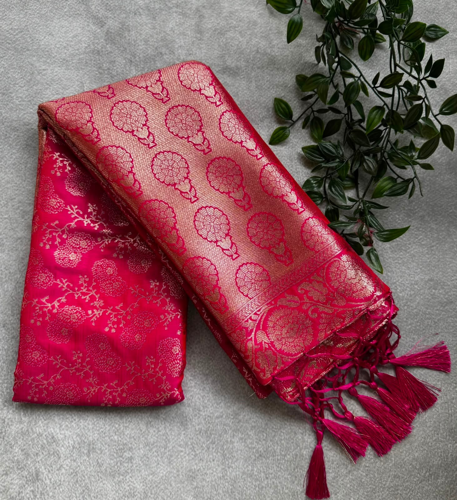 Pink semi soft silk saree