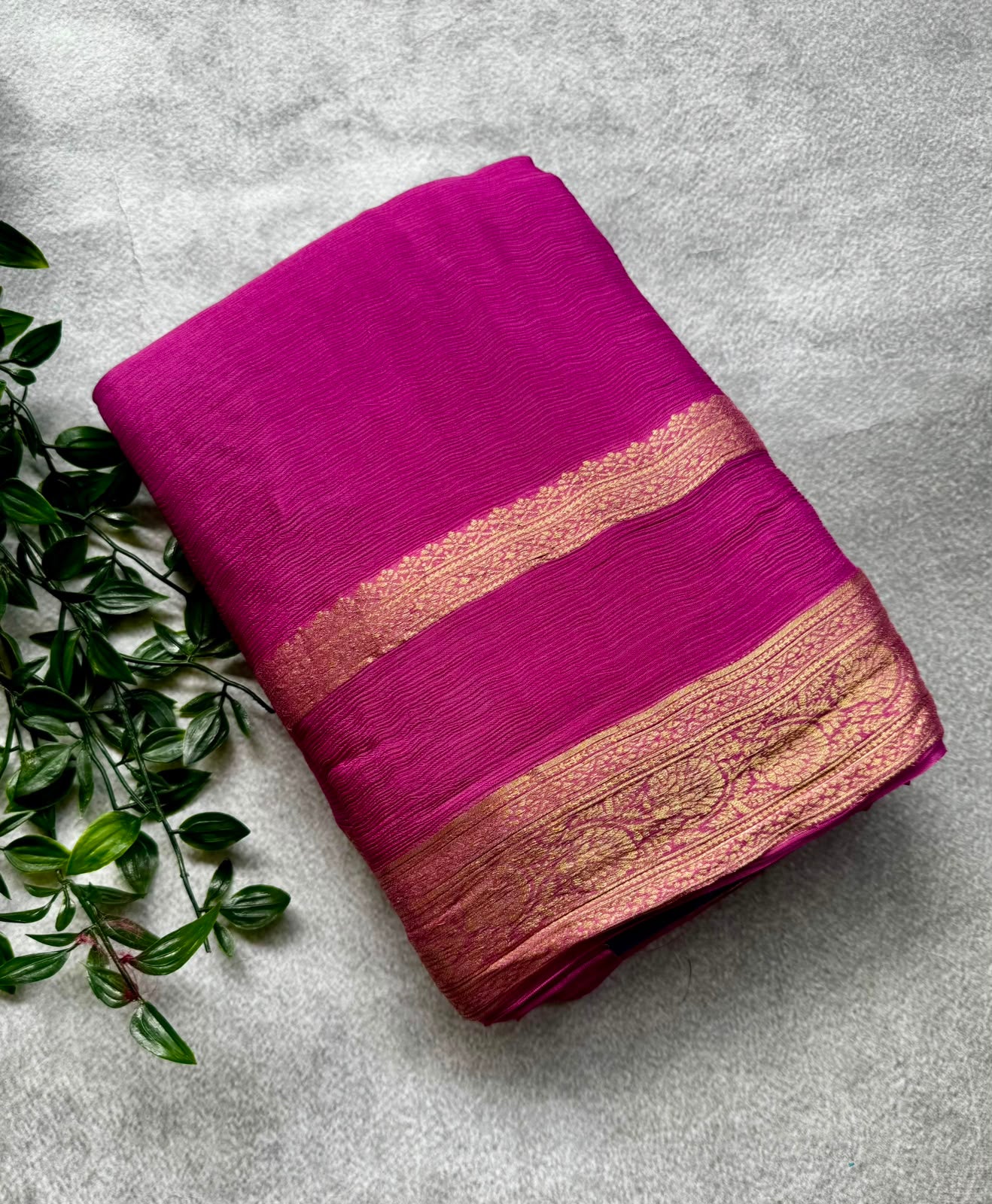 Lilac chinnon saree