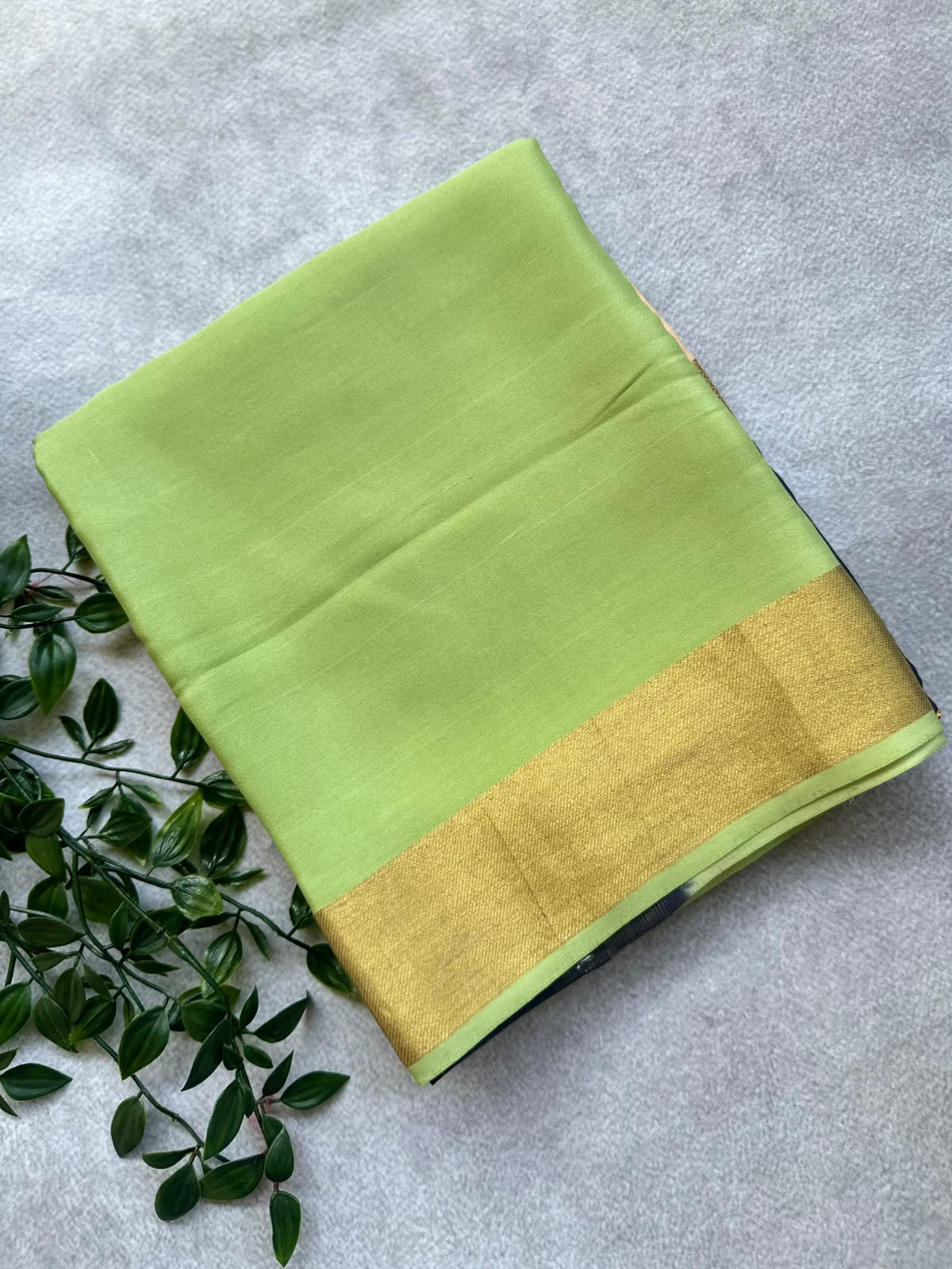 Light green pure mysore crepe silk saree