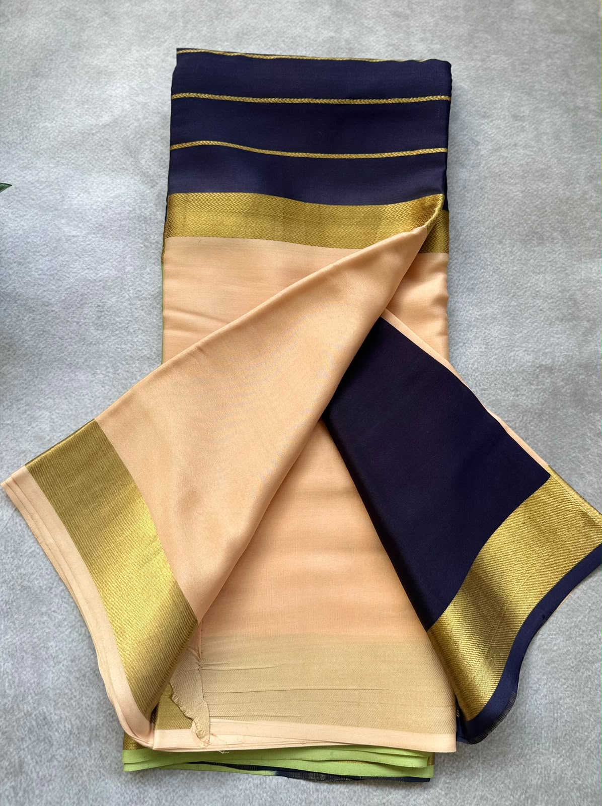 Light green pure mysore crepe silk saree