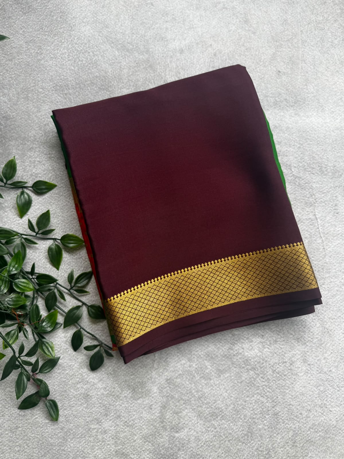 3D pure mysore crepe silk saree