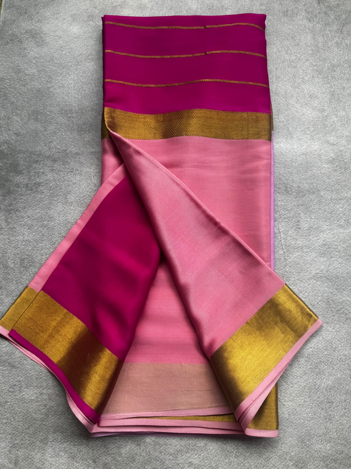 3D pure mysore crepe silk saree