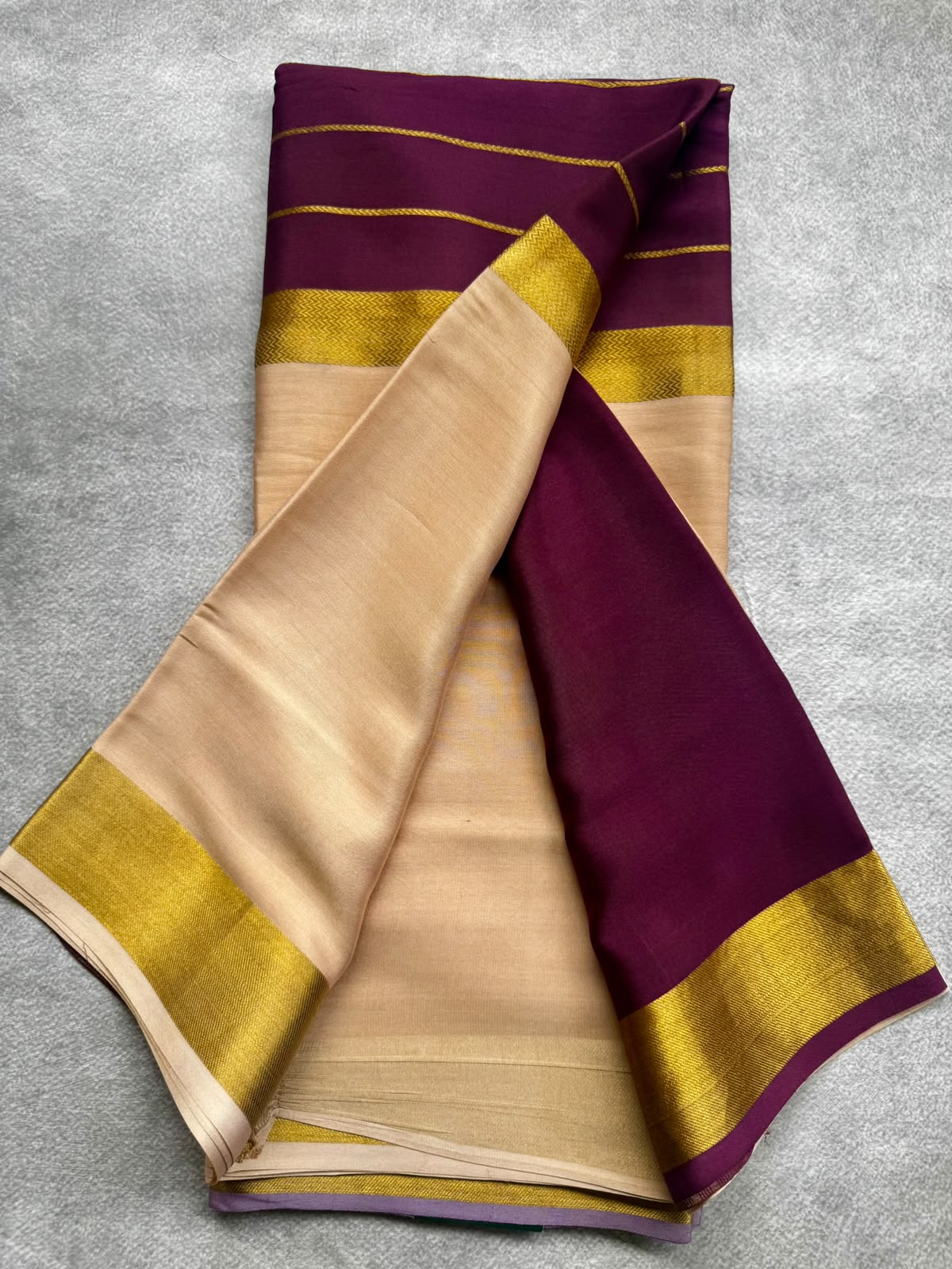 3D pure mysore crepe silk saree