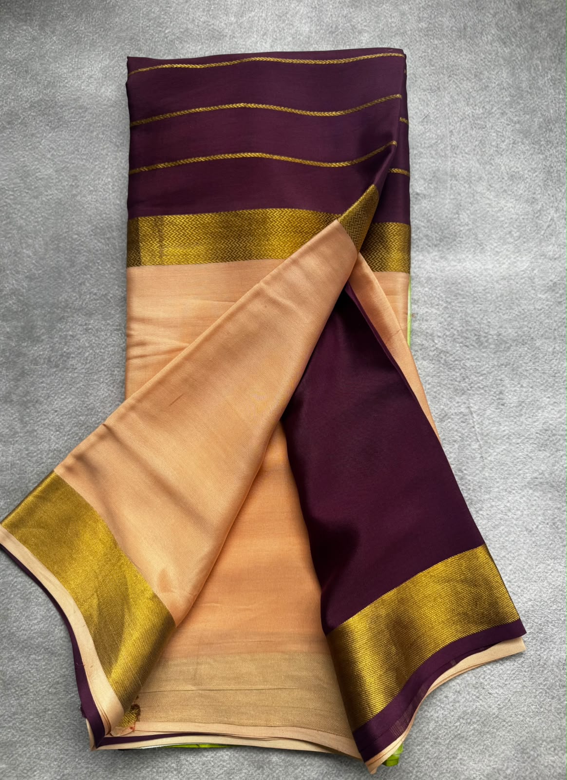 3D pure mysore crepe silk saree