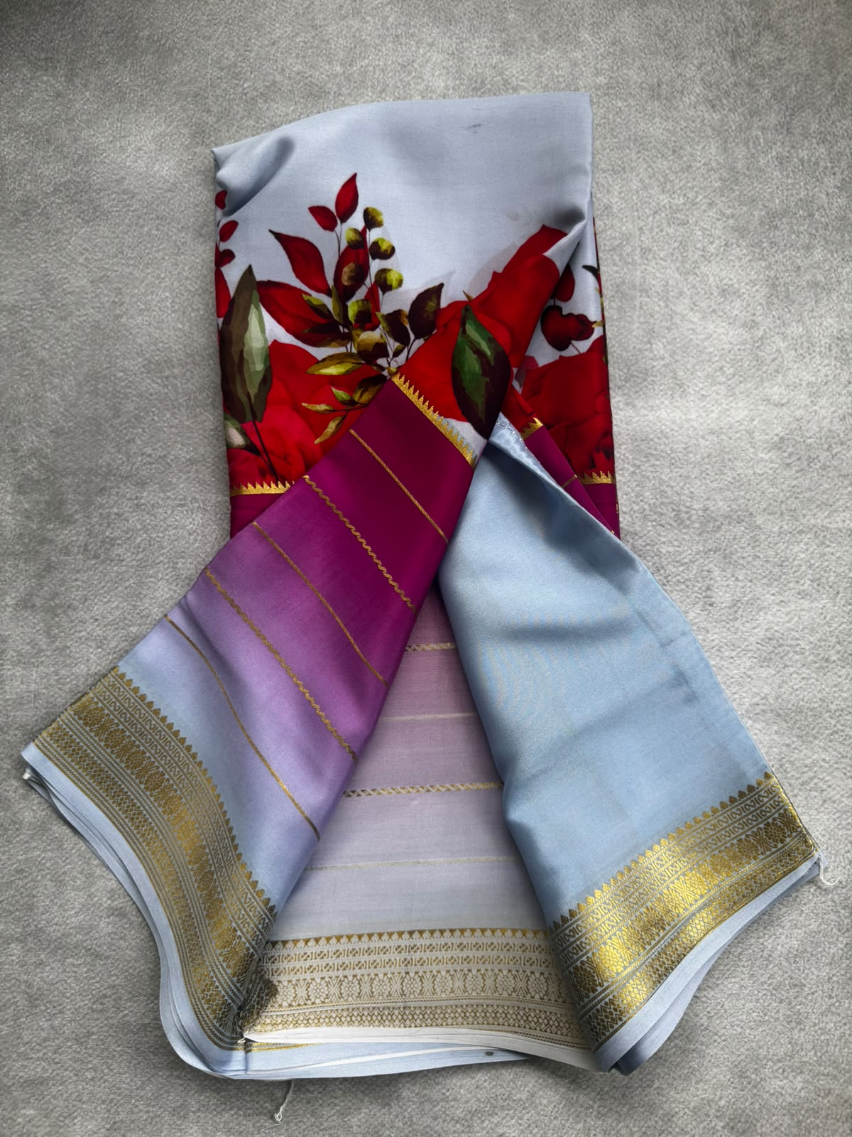 Kalamkari pure mysore crepe silk saree