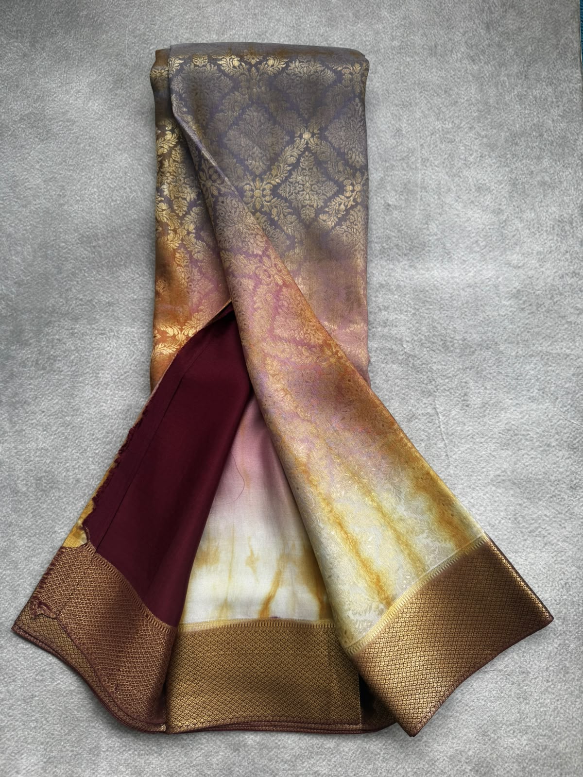 Brocade pure mysore crepe silk saree