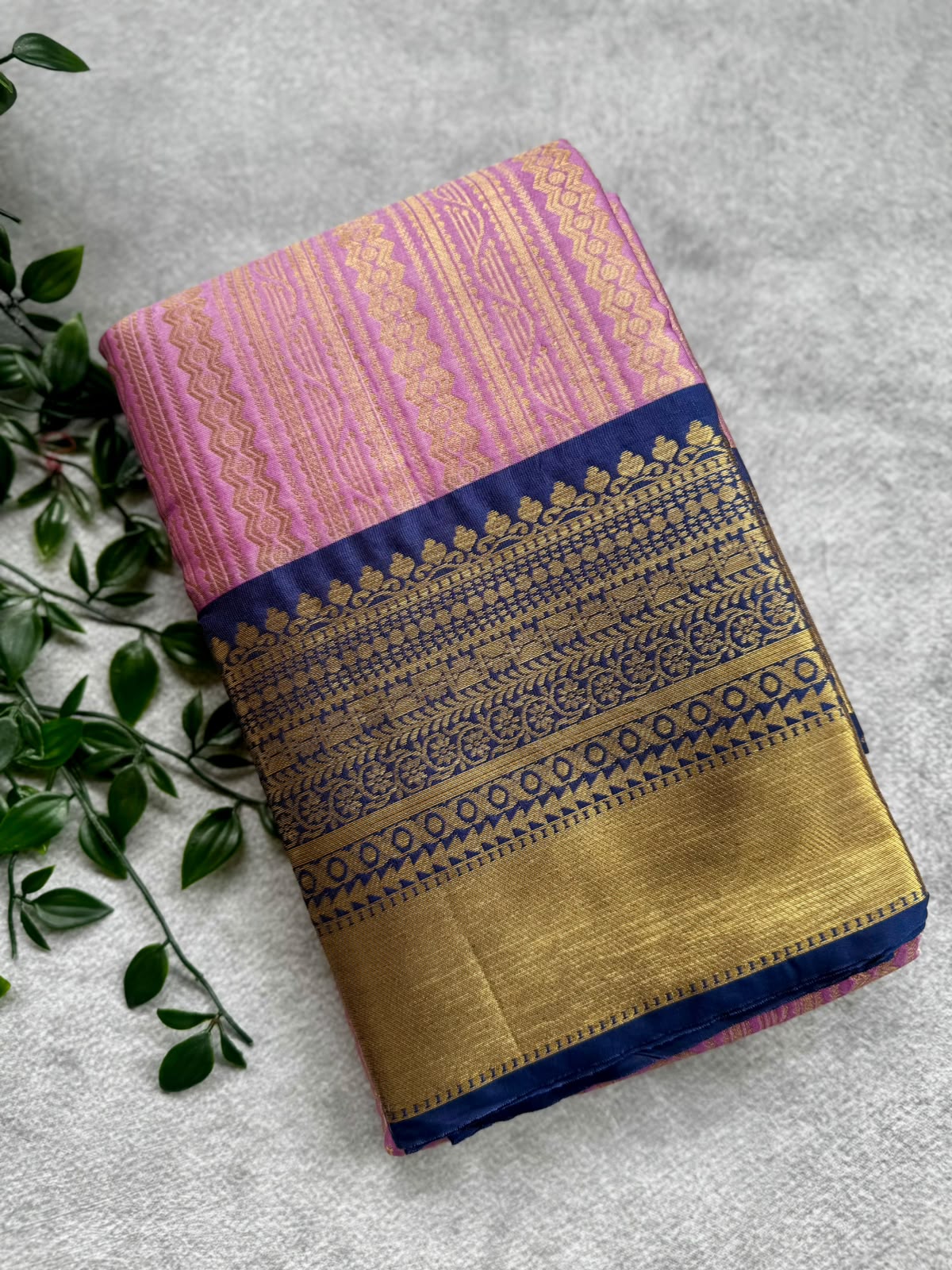 Lavender semi crepe silk saree