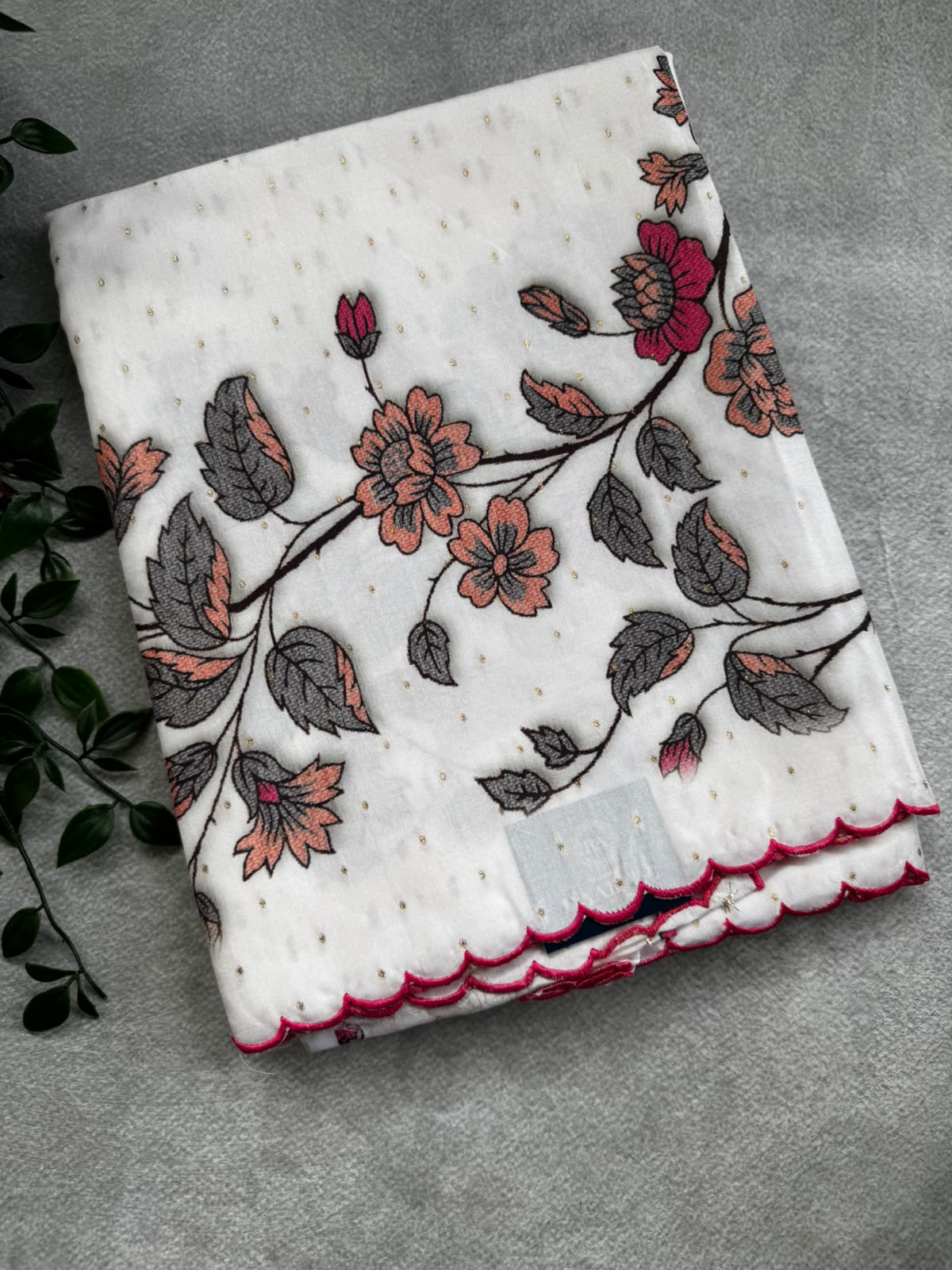 White tussar saree