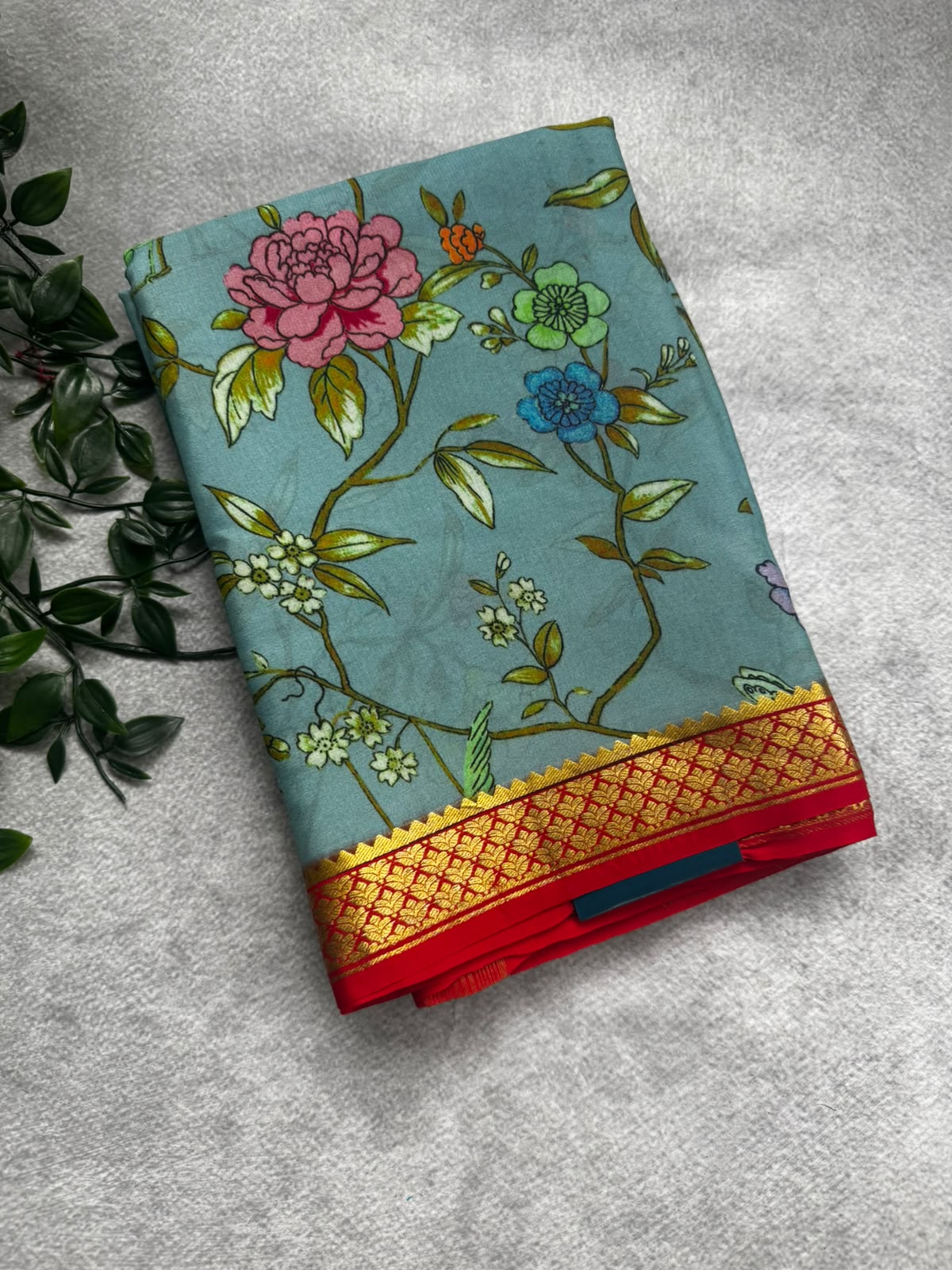 Digital print pure mysore crepe silk saree