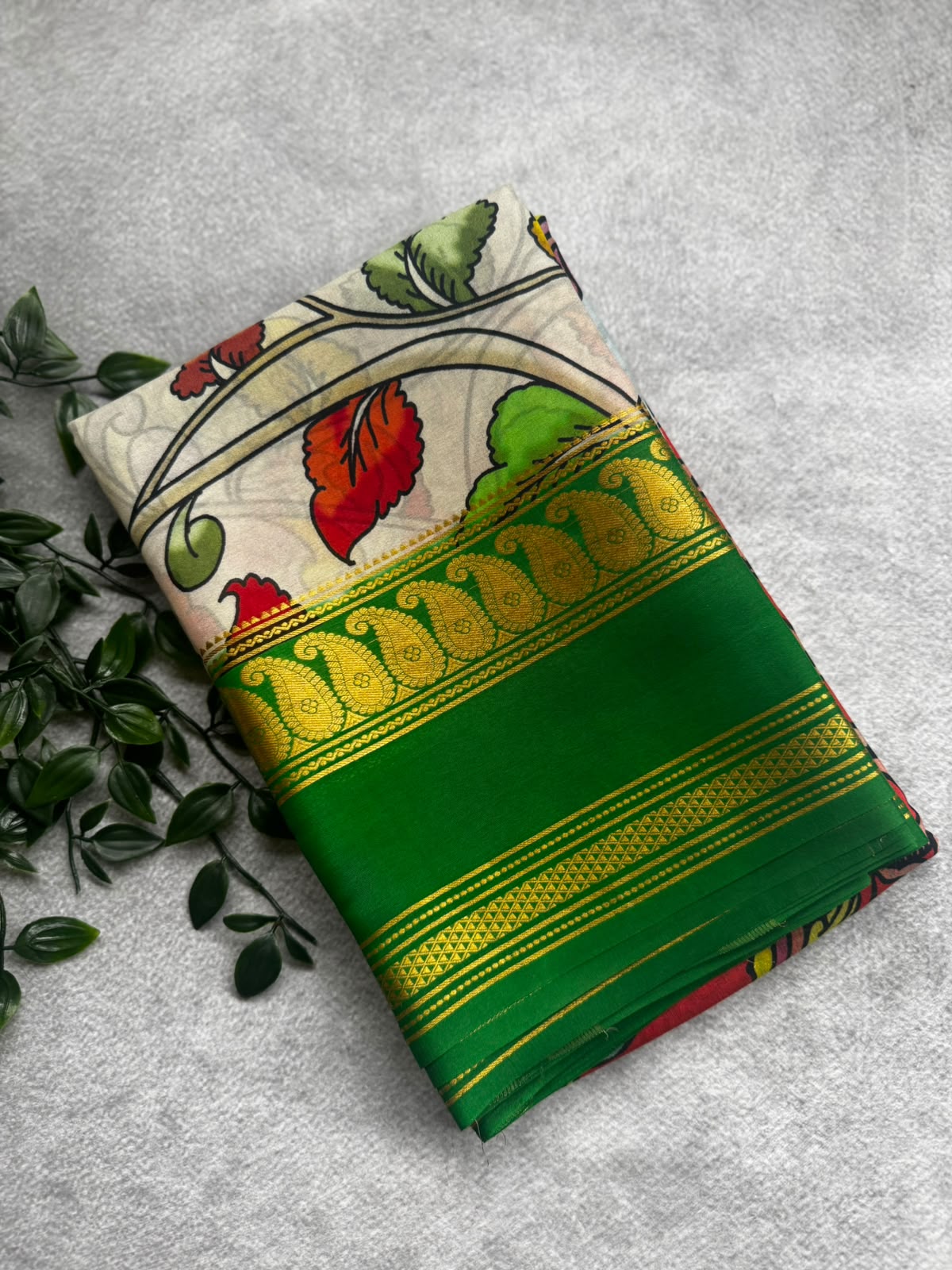 Digital print pure mysore crepe silk saree