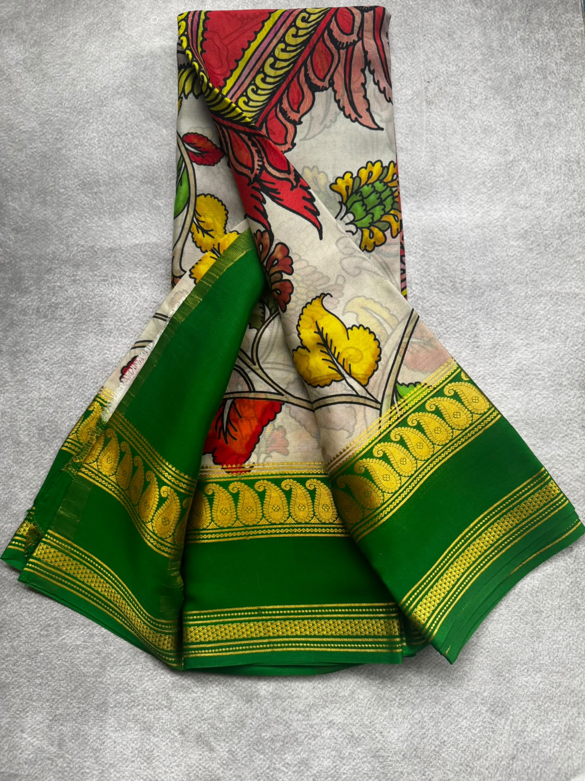 Digital print pure mysore crepe silk saree