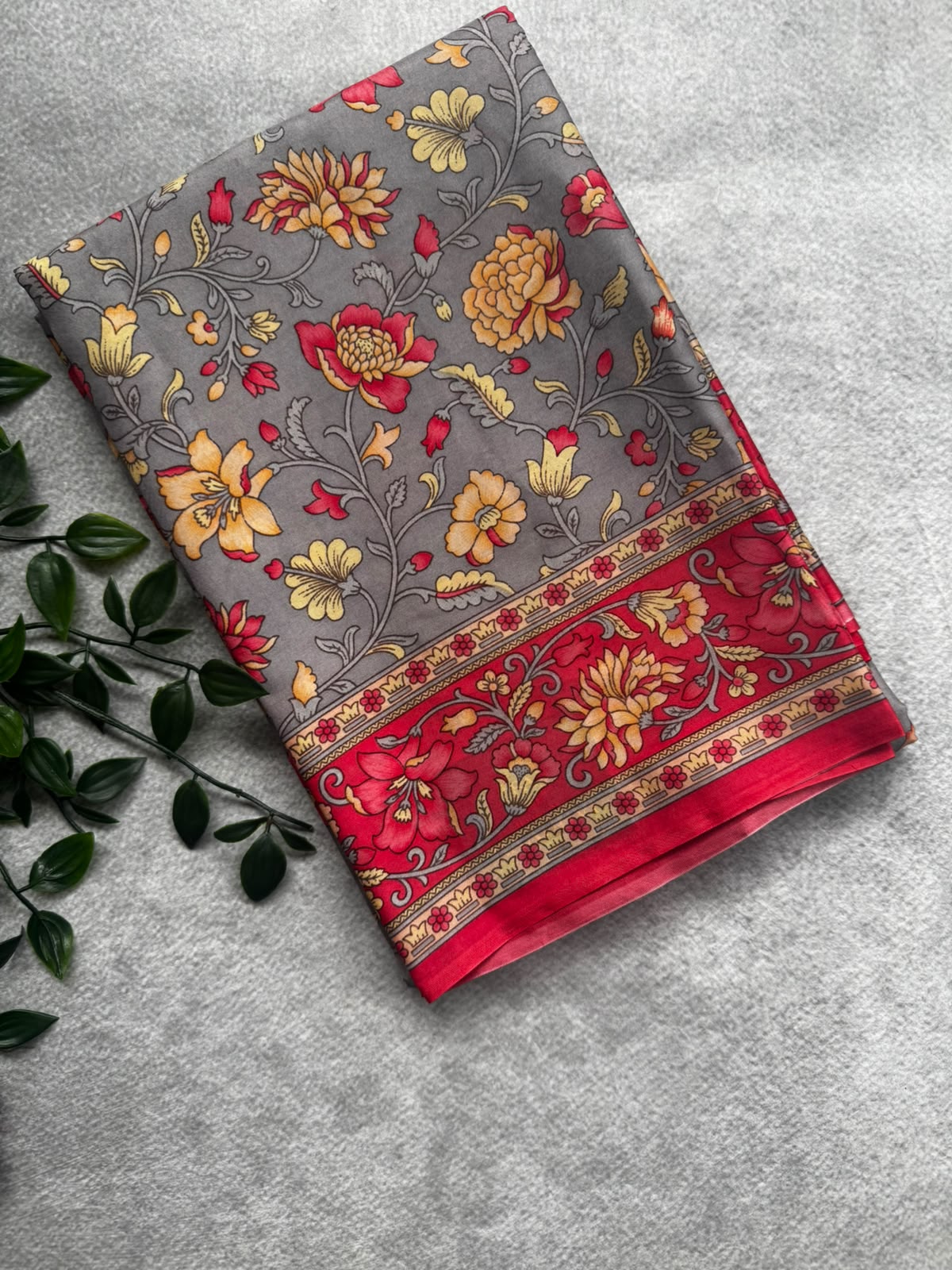 Digital print pure mysore crepe silk saree