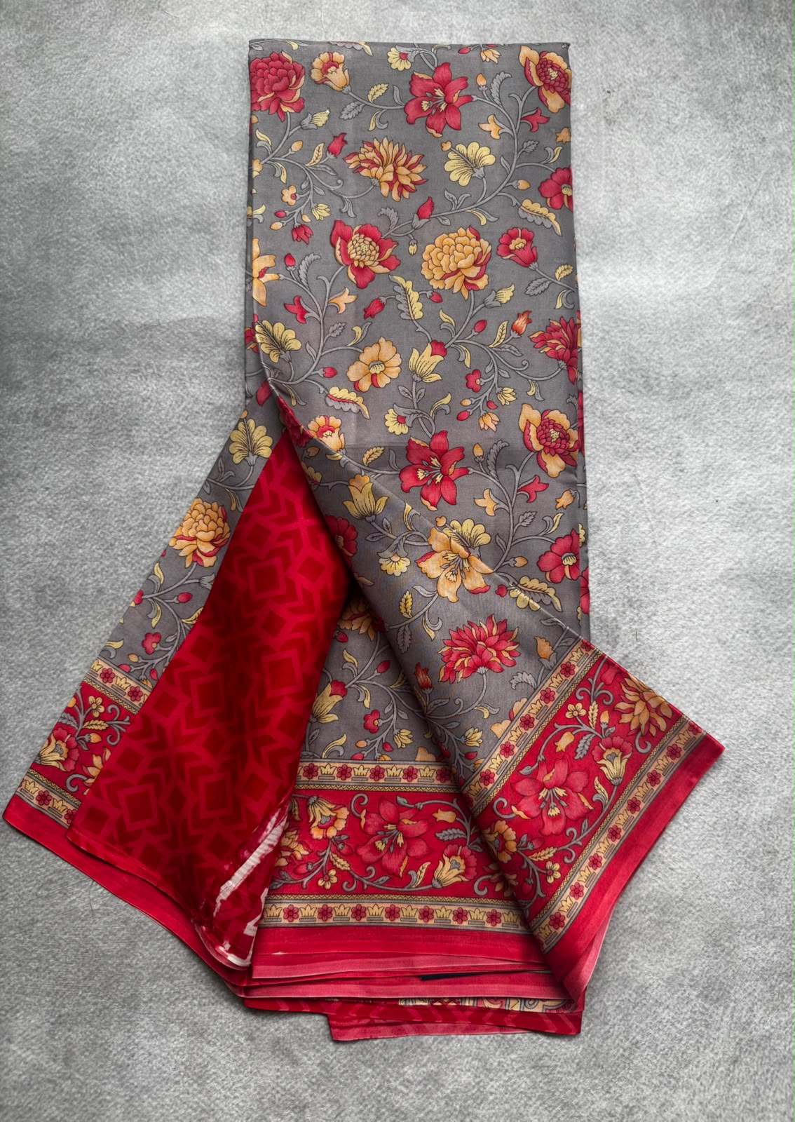 Digital print pure mysore crepe silk saree