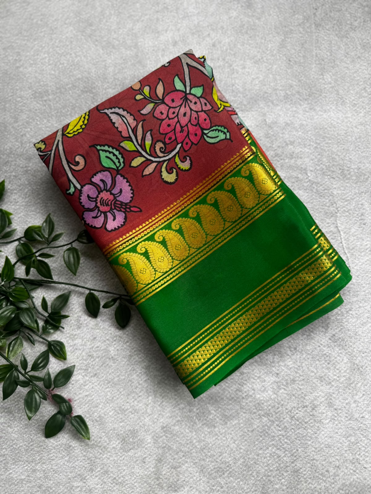 Digital print pure mysore crepe silk saree