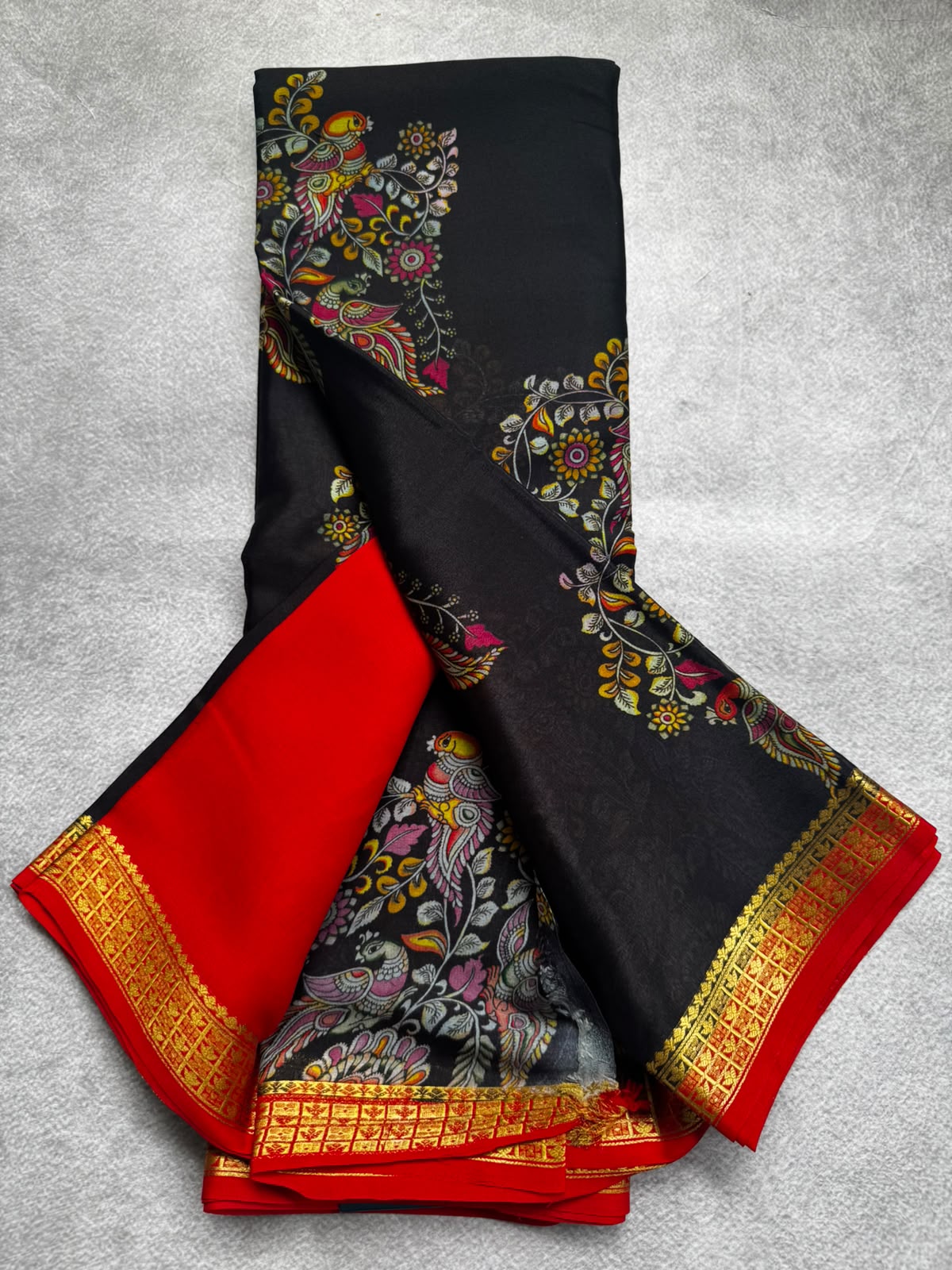 Digital print pure mysore crepe silk saree