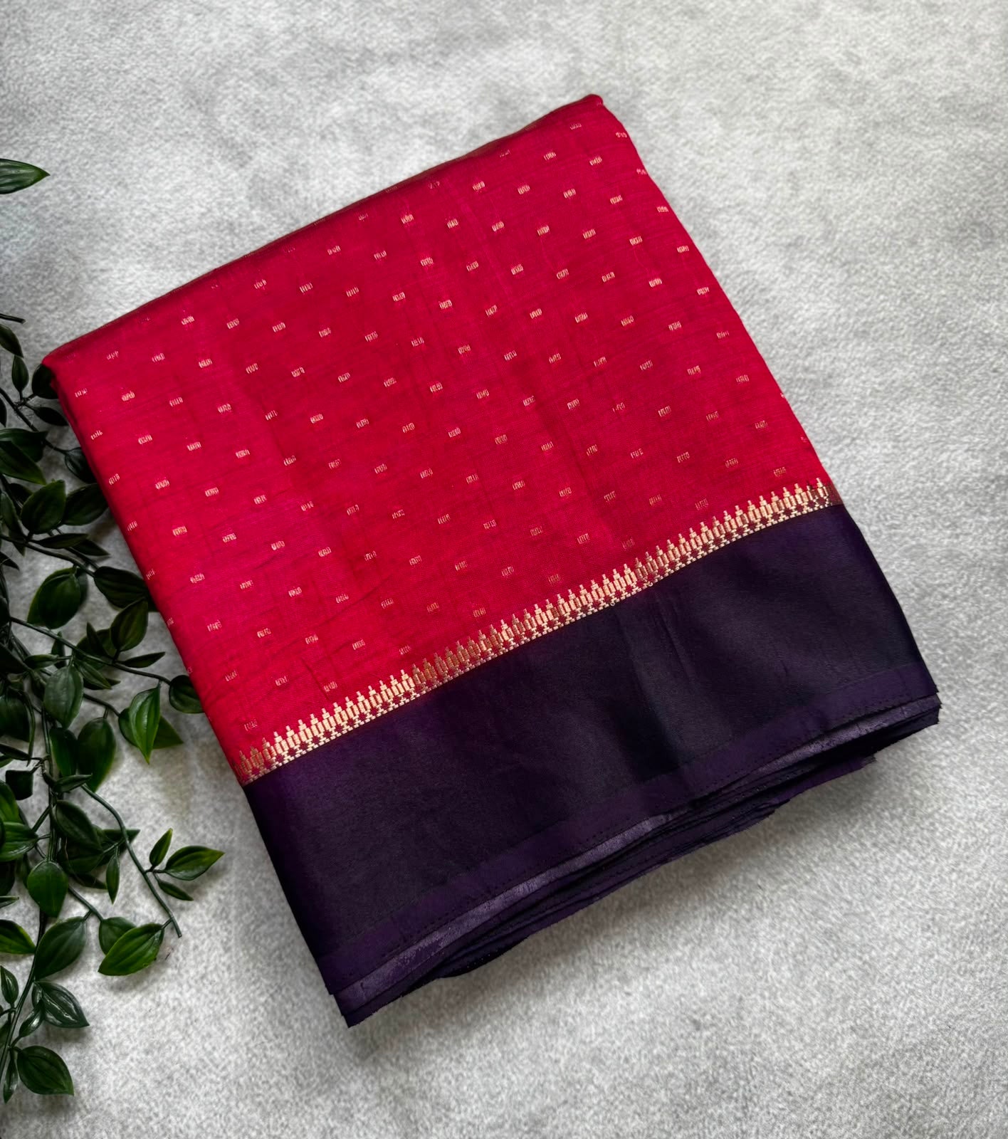 Pink n purple tussar saree