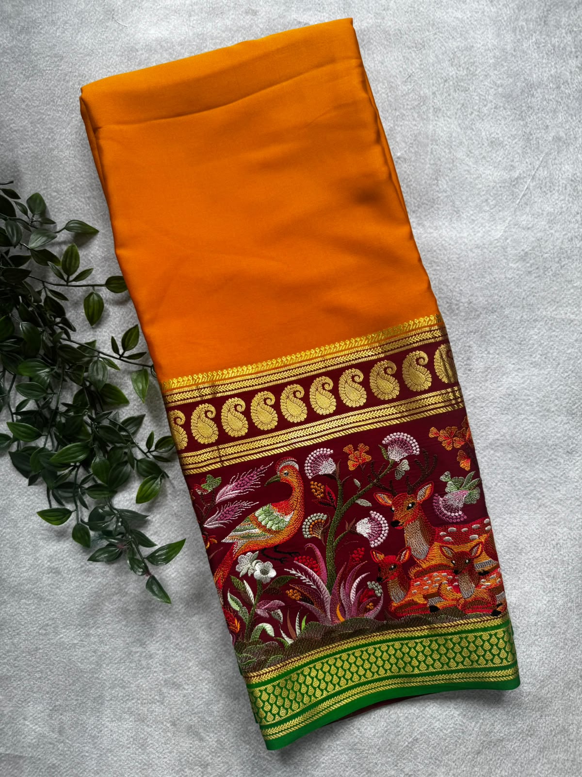 3D embroidery pure mysore silk 107 saree
