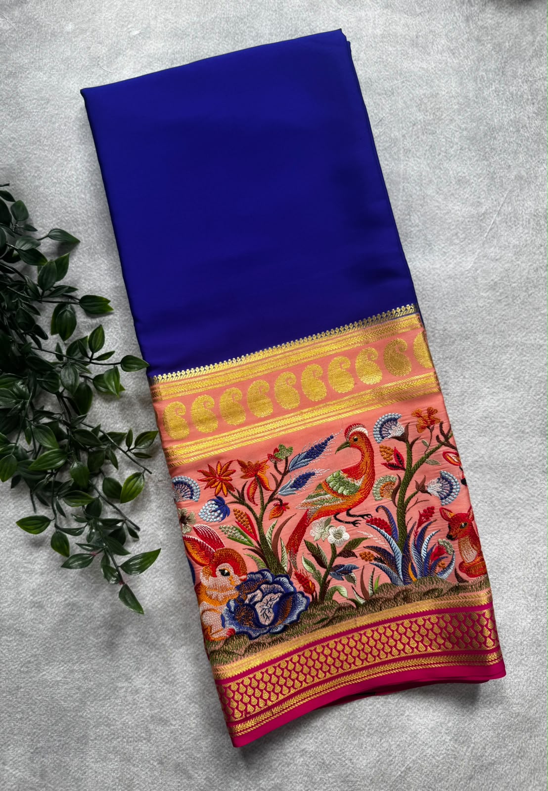 3D embroidery pure mysore silk 107 saree