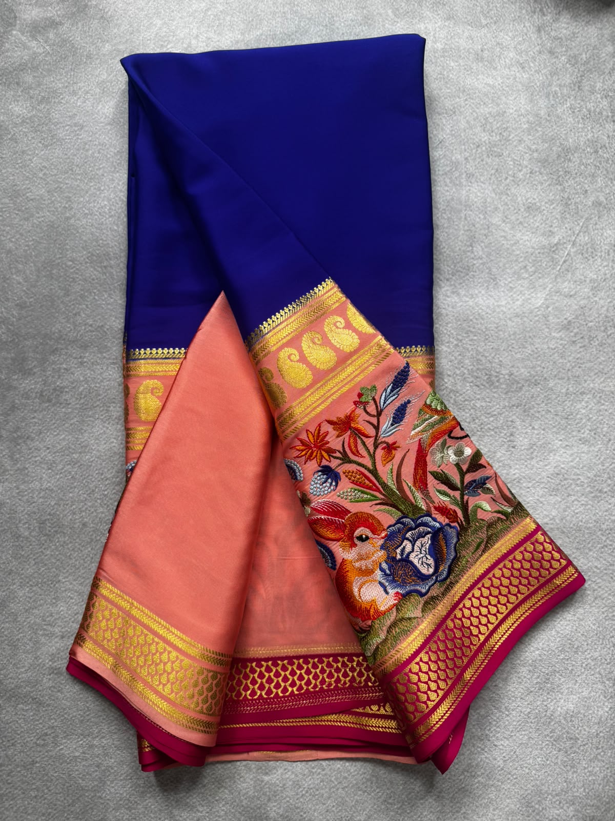3D embroidery pure mysore silk 107 saree
