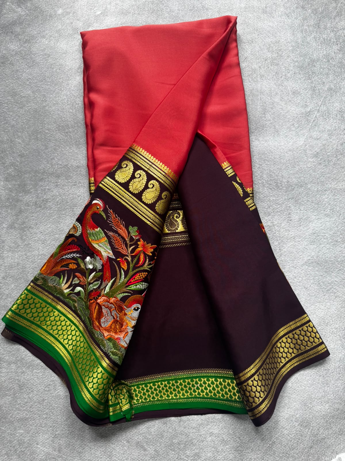 3D embroidery pure mysore silk 107 saree