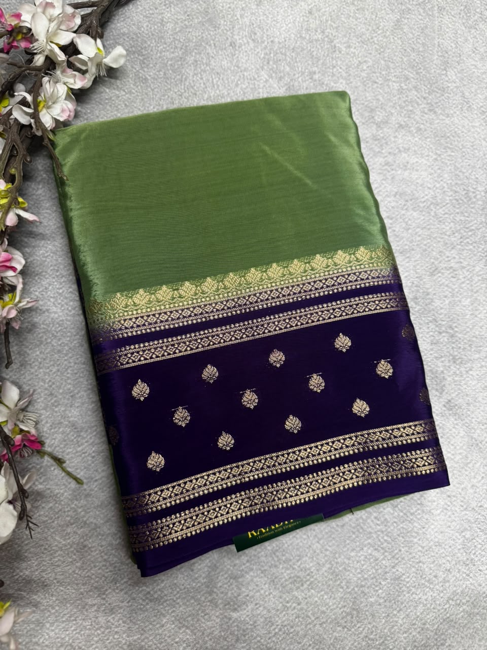 Pastel Green Semi Mysore Crepe Silk 107 Saree