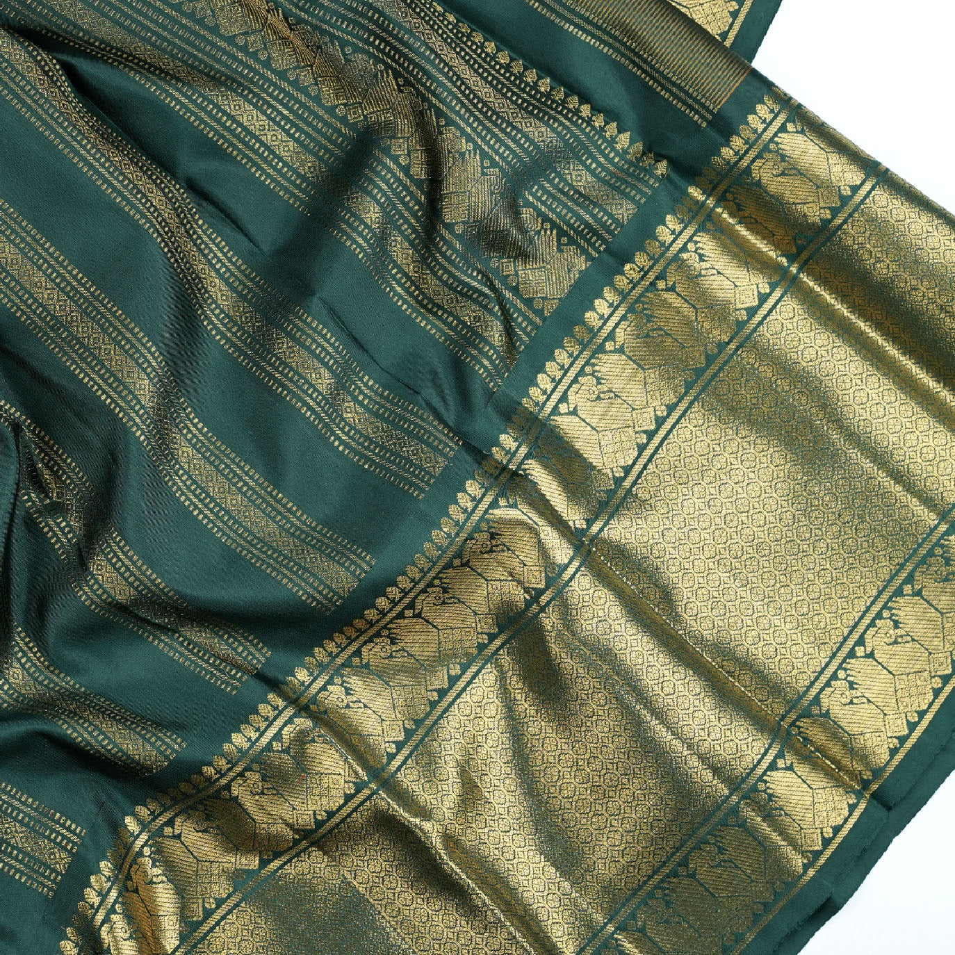Yellow Pure Kanchi Silk Saree 4G (Swara)