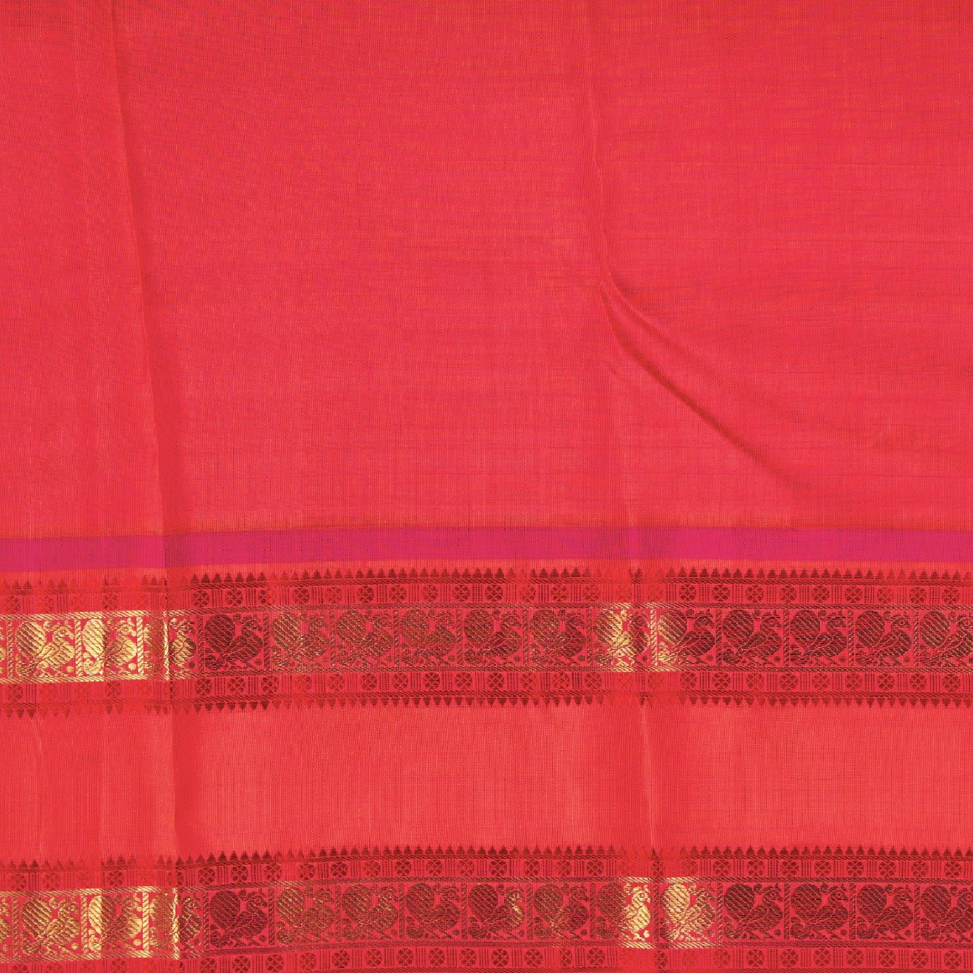 Blue Checks Pure Kanchi Silk Saree 4G (Swara)
