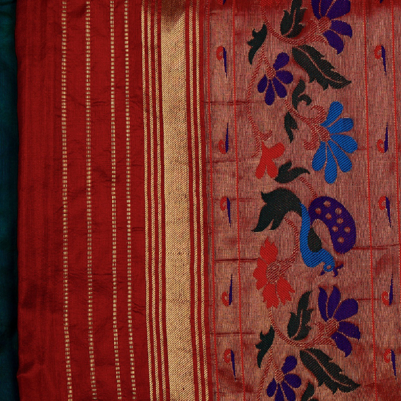 Purple Small Butta Pure Paithani Silk Saree (Swara)