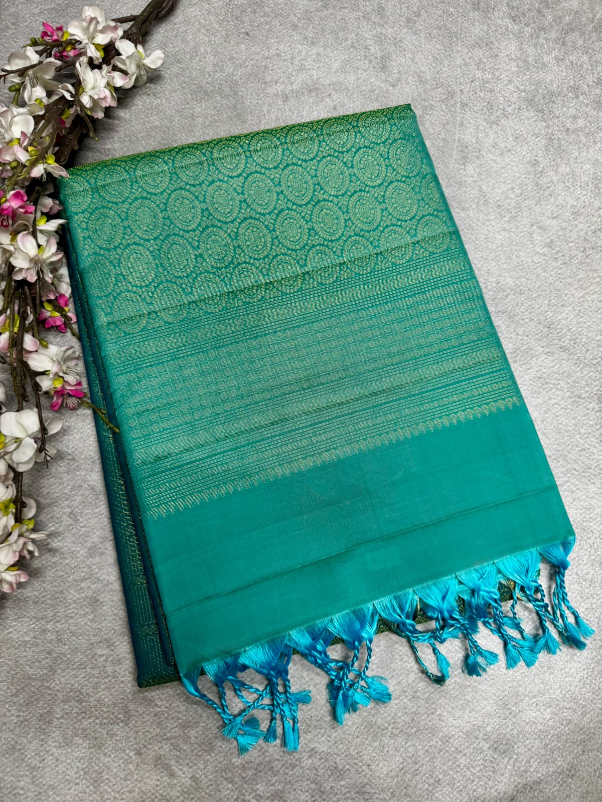 Sea Green Pure Kanchi Soft Silk 107 Saree