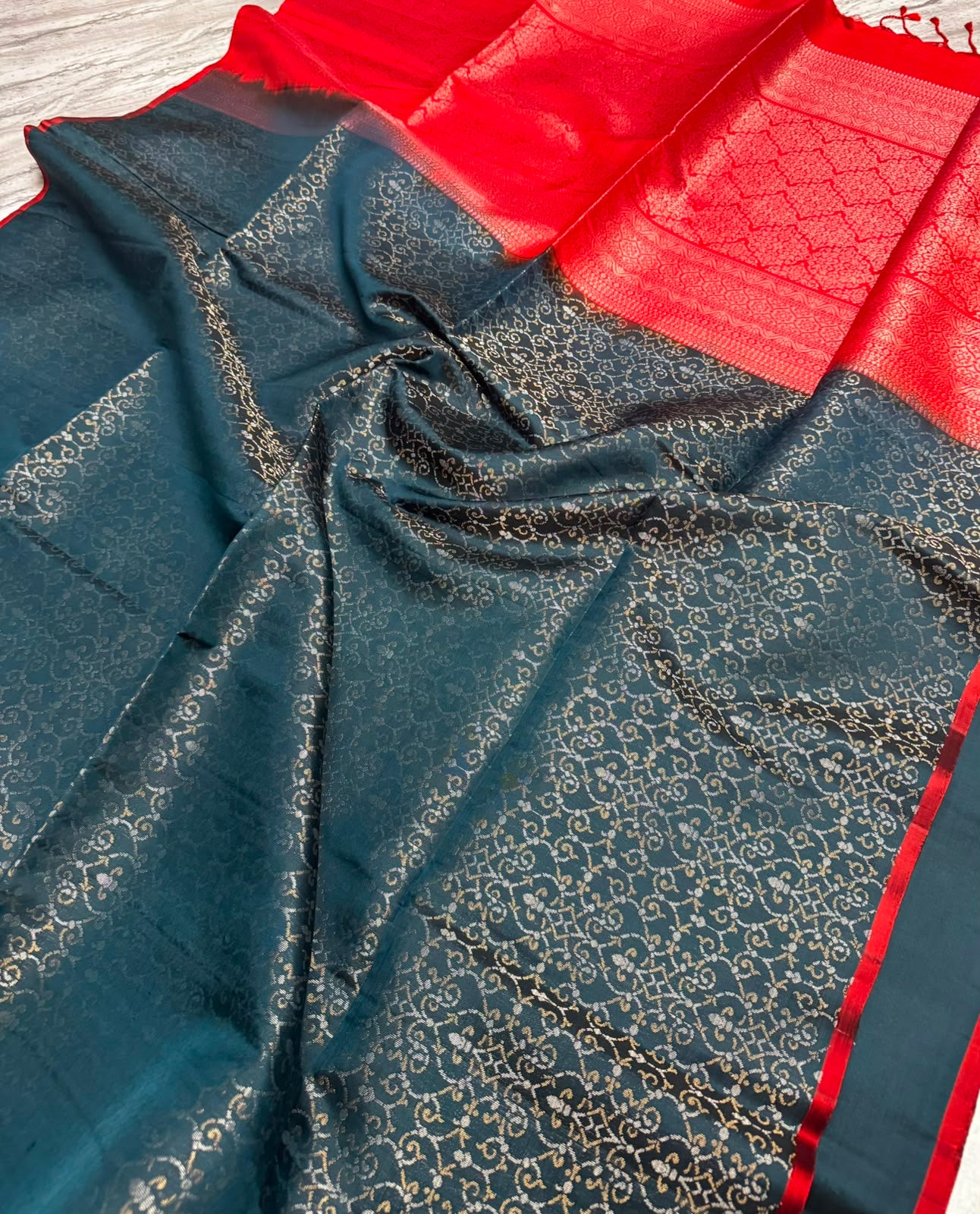 Red Pure Kanchi Soft Silk 107 Saree