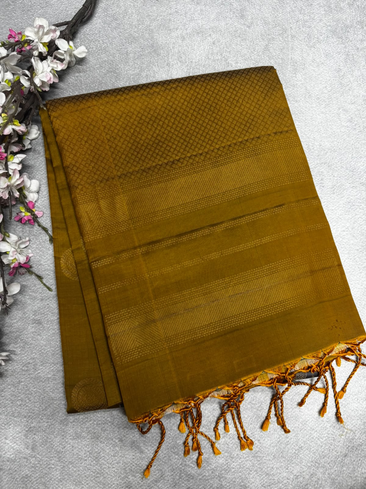 Grey Pure Kanchi Soft Silk 107 Saree