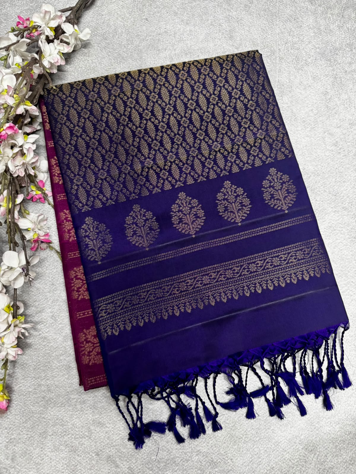 Pink n Purple Pure Kanchi Soft Silk 107 Saree