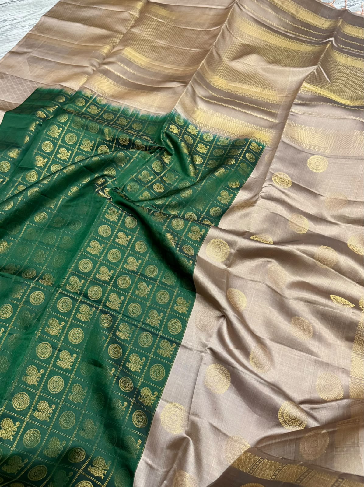 Green Pure Kanchi Soft Silk 107 Saree