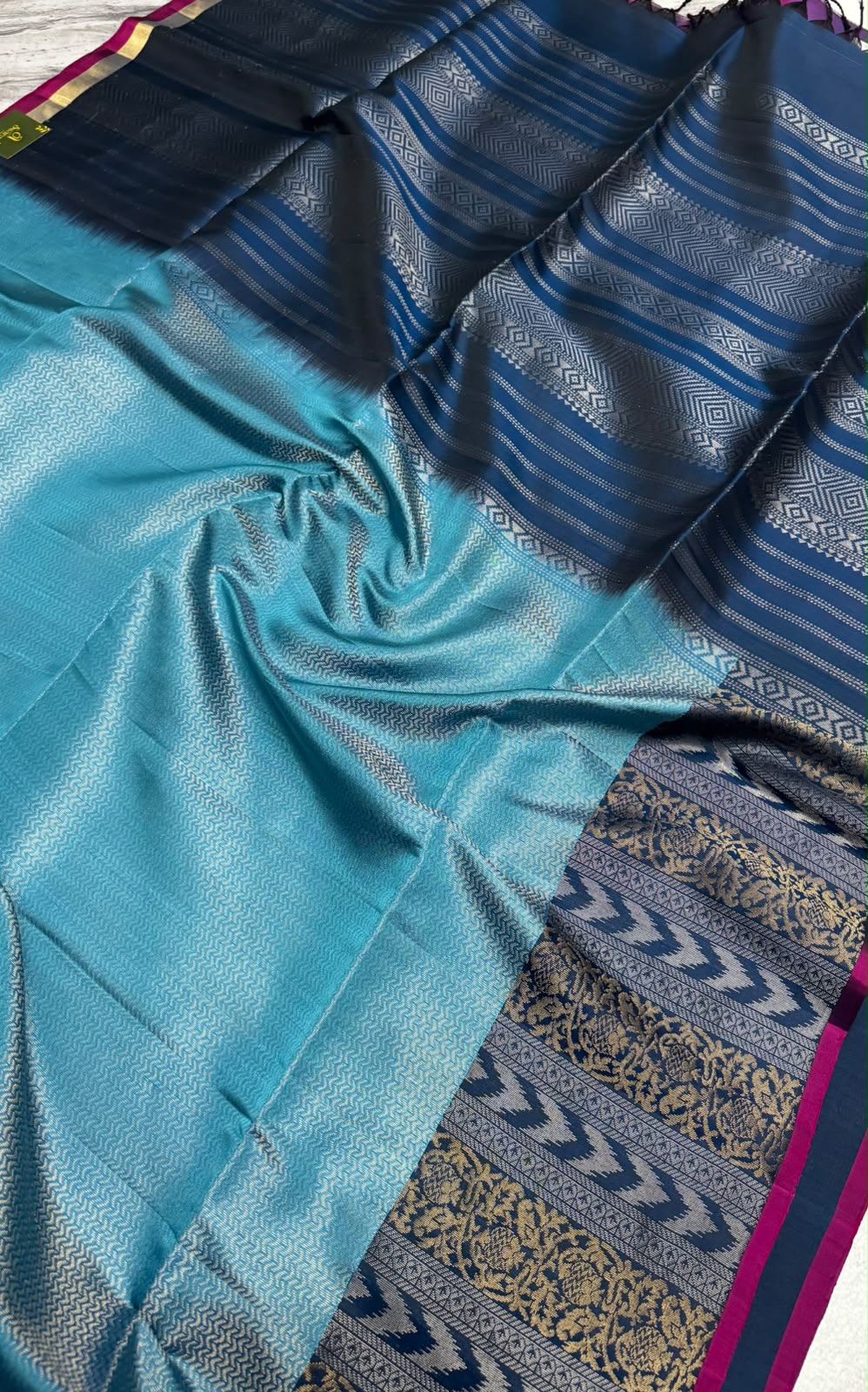Light Blue Pure Kanchi Soft Silk 107 Saree