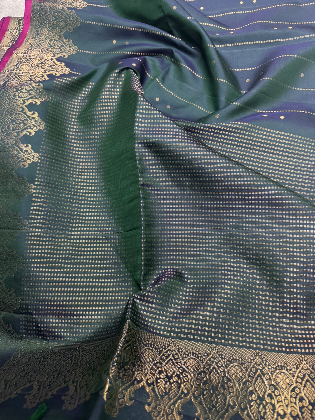 Bottle Green Pure Kanchi Soft Silk 107 Saree