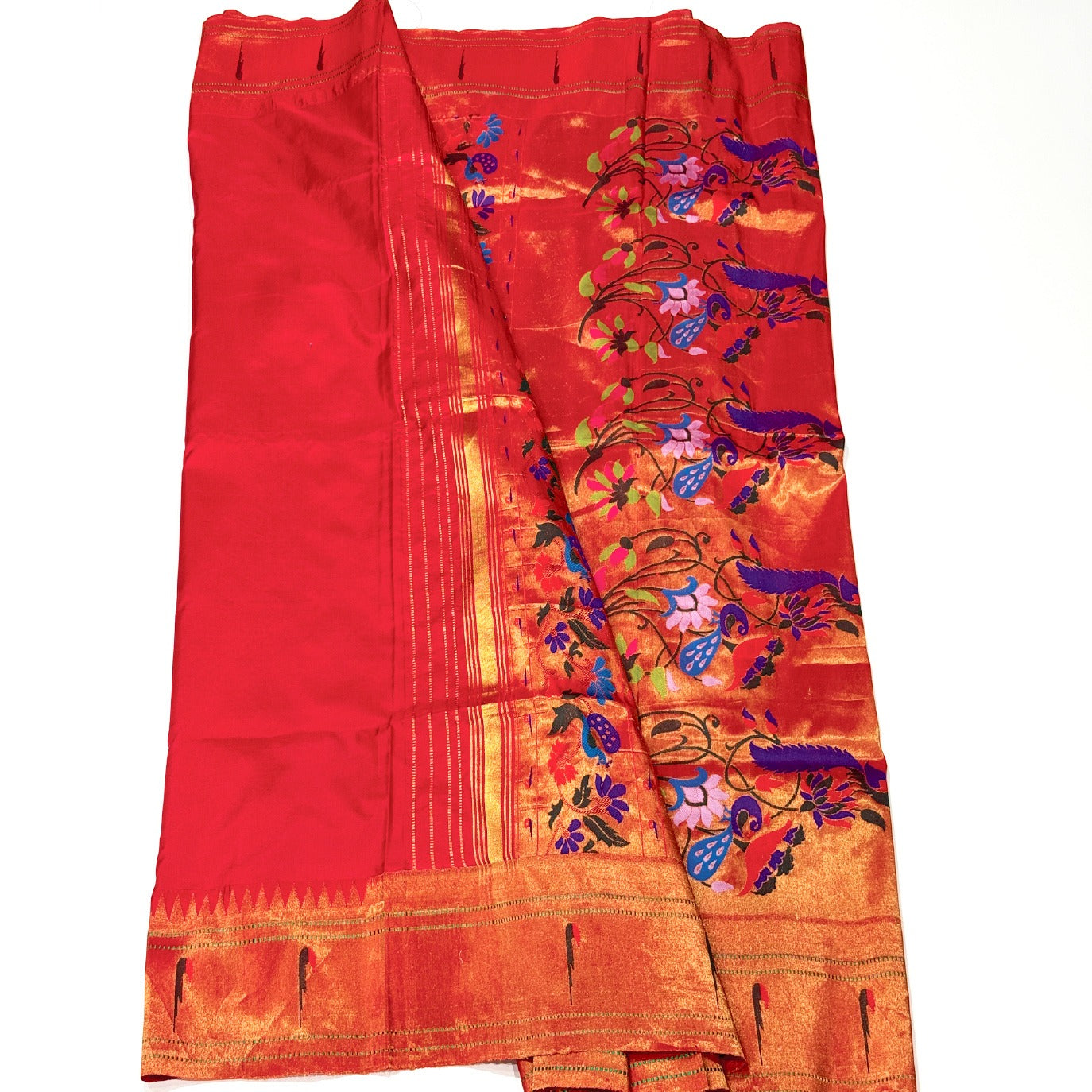 Green Small Butta Pure Paithani Silk Saree (Swara)