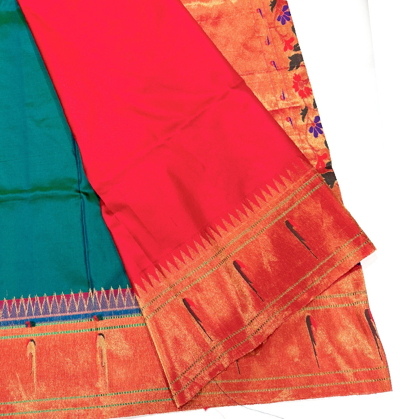 Green Small Butta Pure Paithani Silk Saree (Swara)