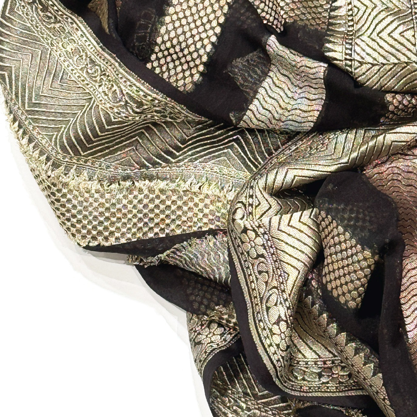 Black Stripes Pure Georgette Saree (Swara)