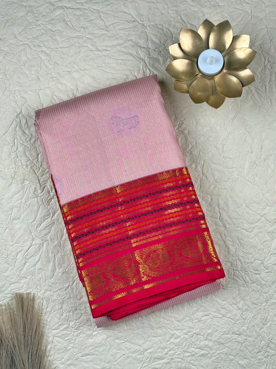 Pink Pure Kachi Silk Saree 4G (Swara)