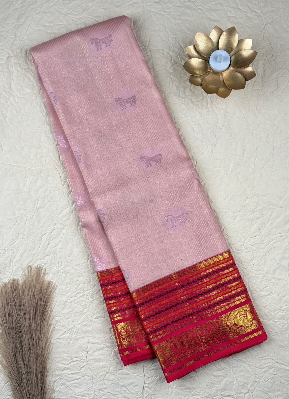 Pink Pure Kachi Silk Saree 4G (Swara)