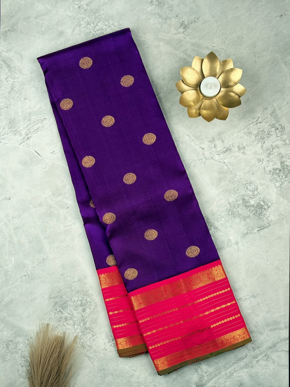 Purple Pure Kachi Silk Saree 4G (Swara)