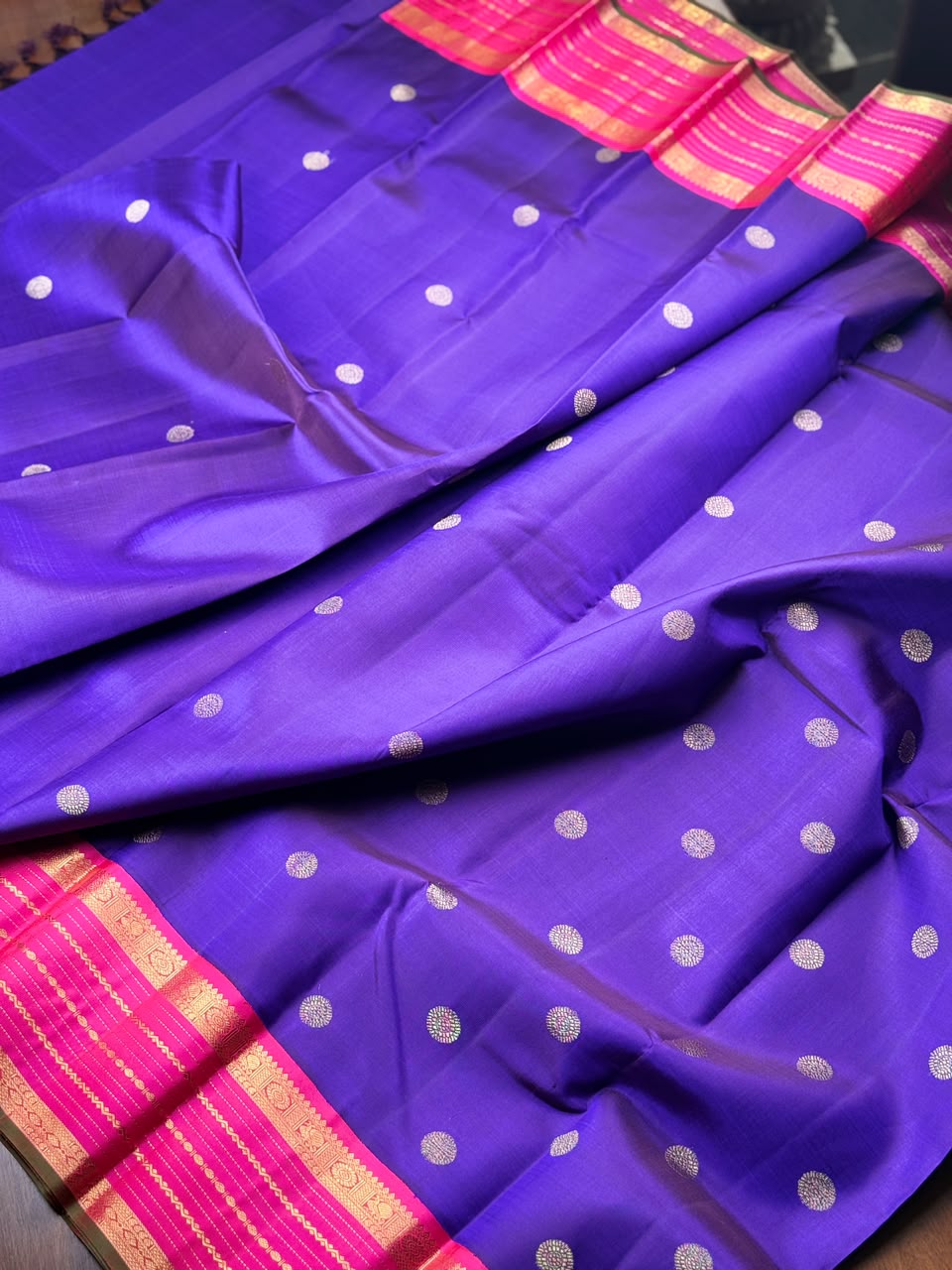 Purple Pure Kachi Silk Saree 4G (Swara)