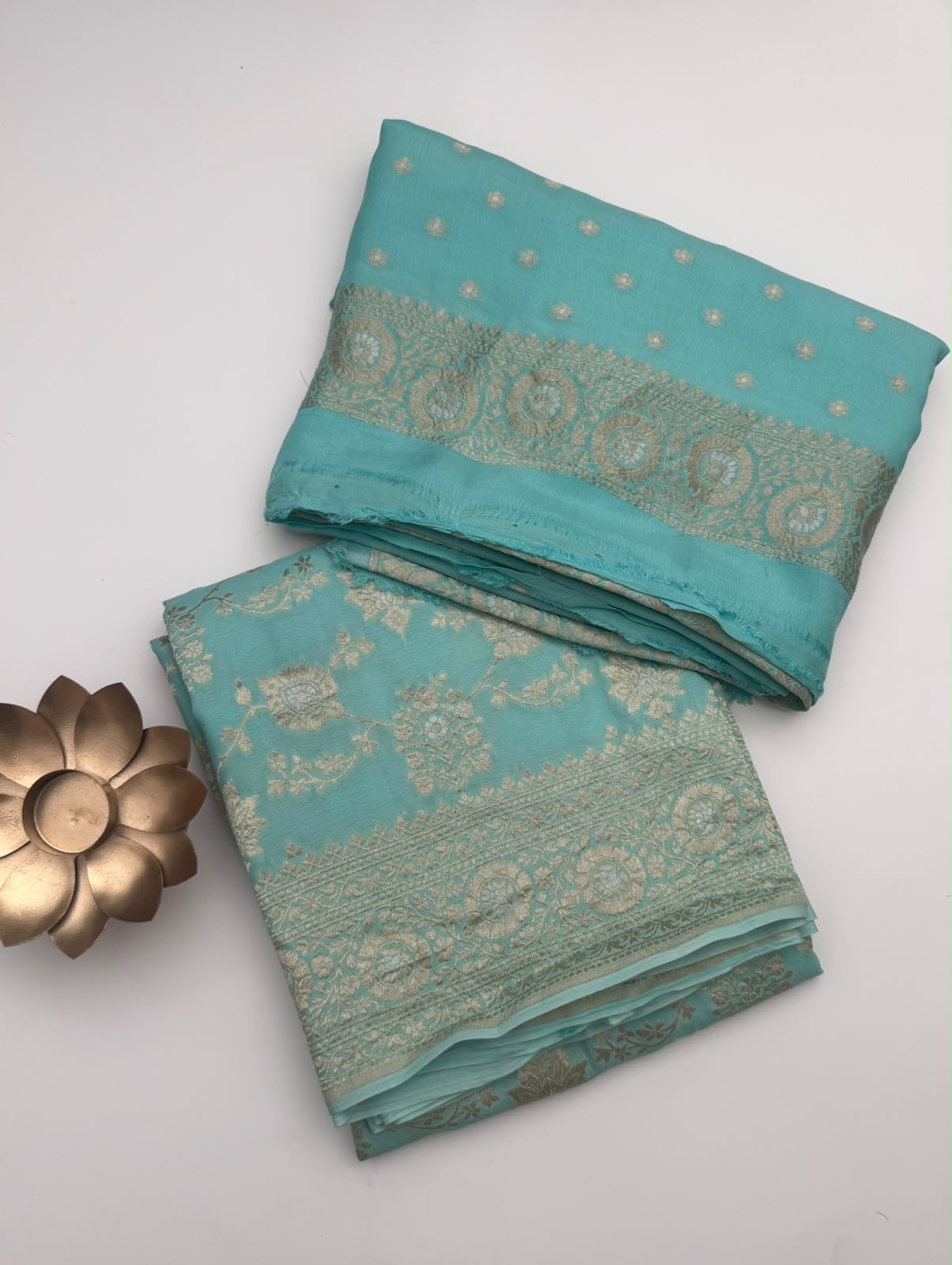 Blue Pure Georgette Dress Material (Swara)