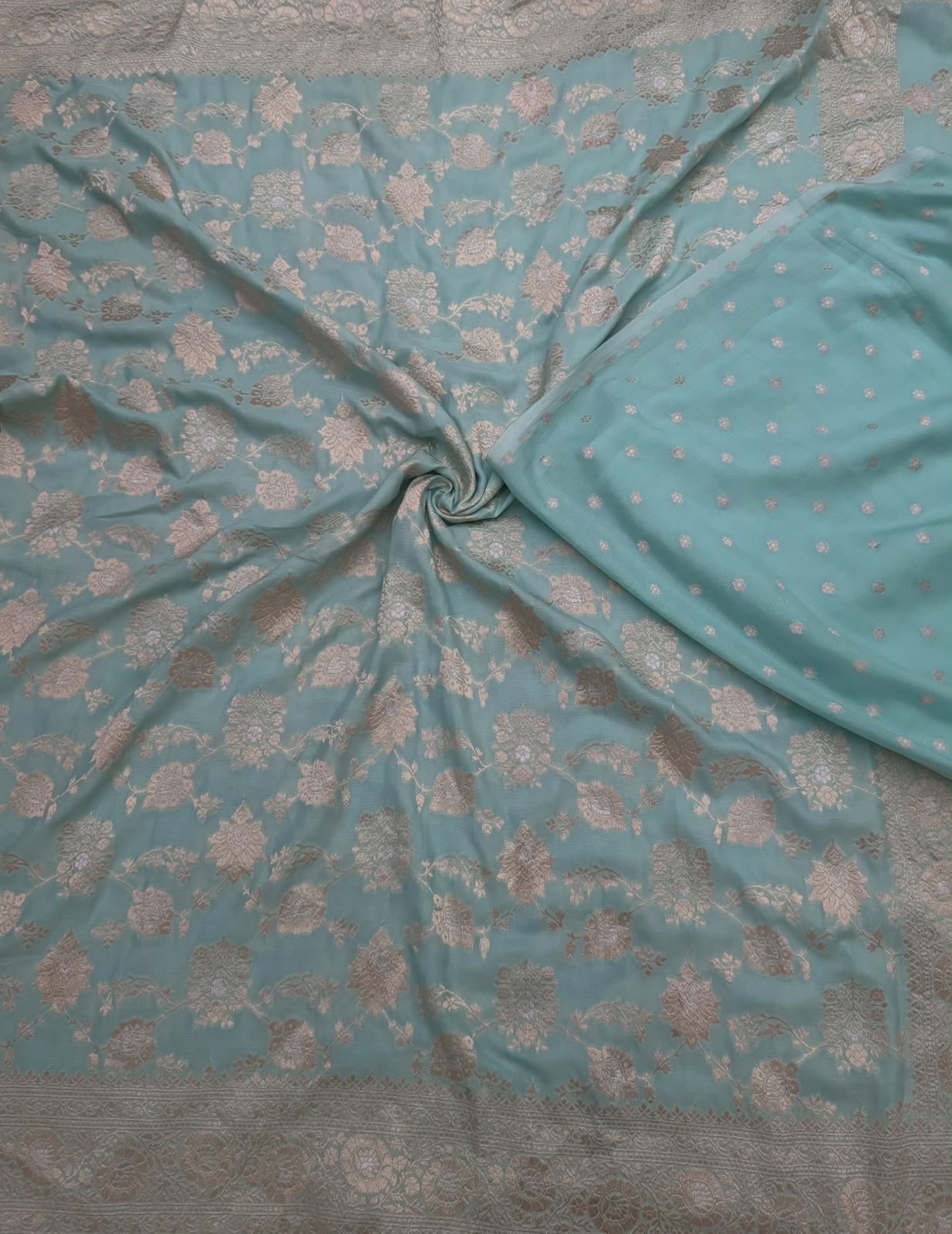 Blue Pure Georgette Dress Material (Swara)