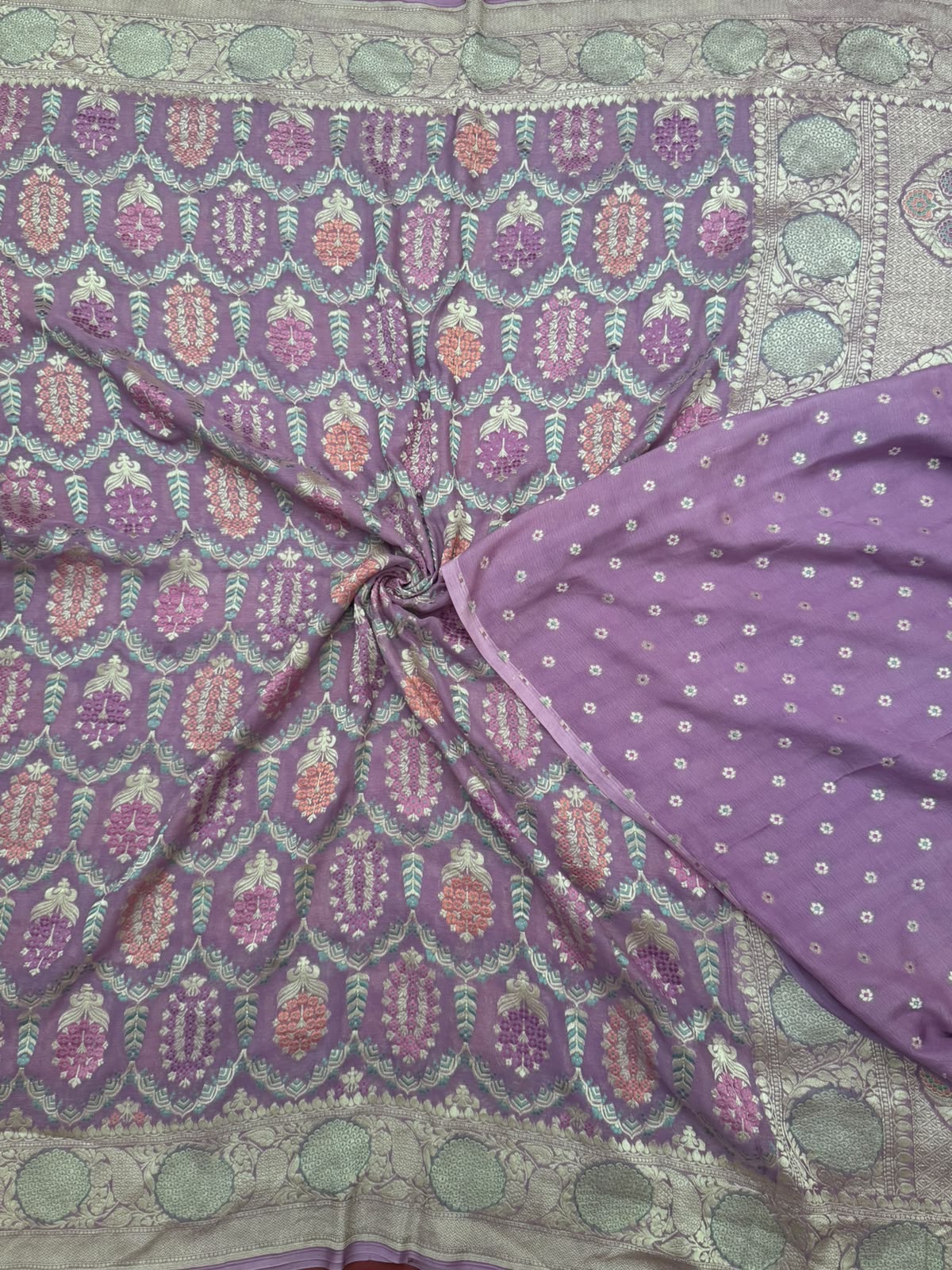 Mauve Pure Georgette Dress Material (Swara)