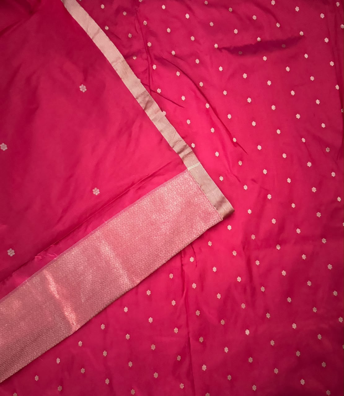 Pink Pure Kathan Banarasi Silk Dress Material (Swara)