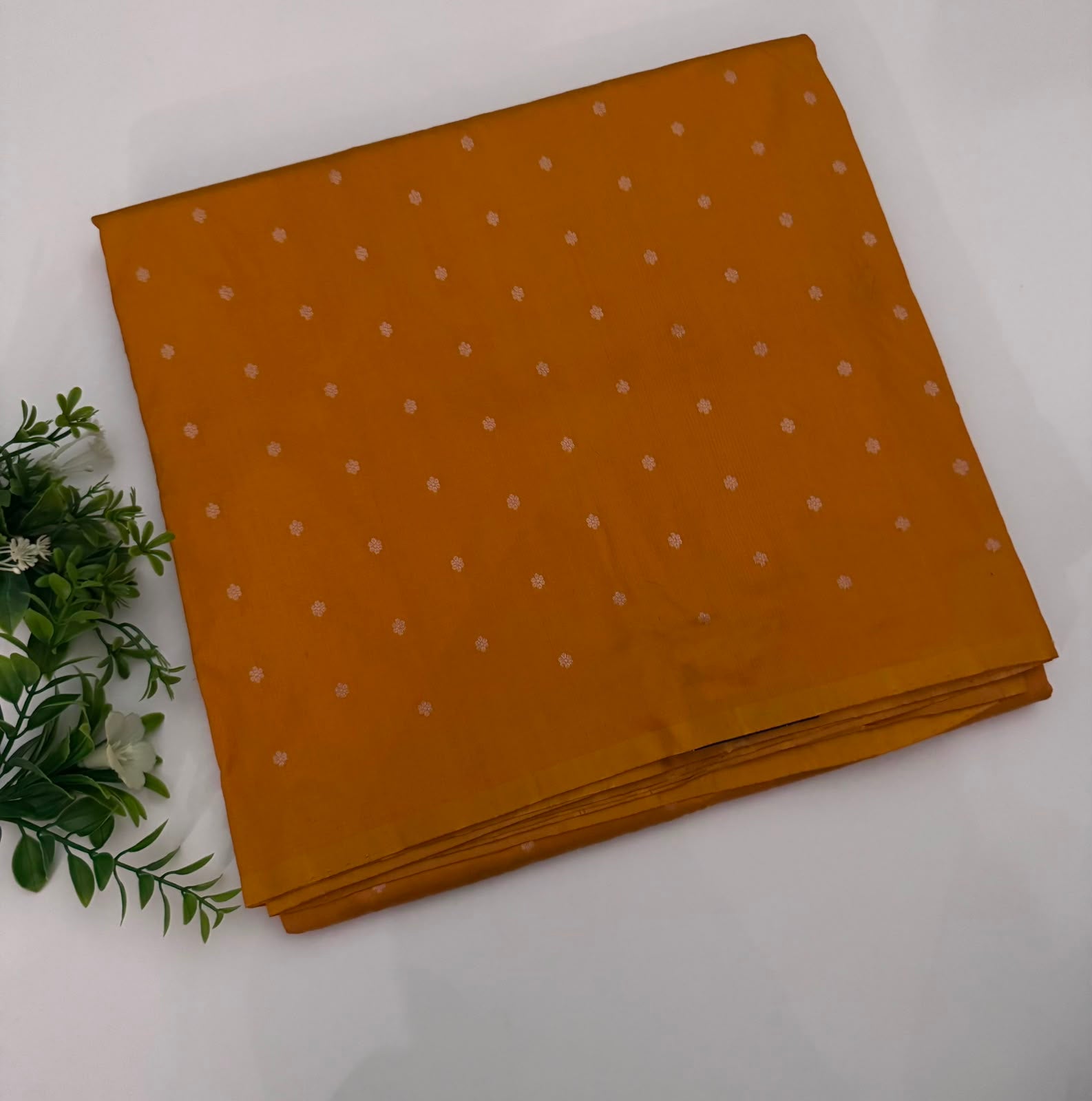 Mustard Pure Kathan Banarasi Silk Dress Material (Swara)